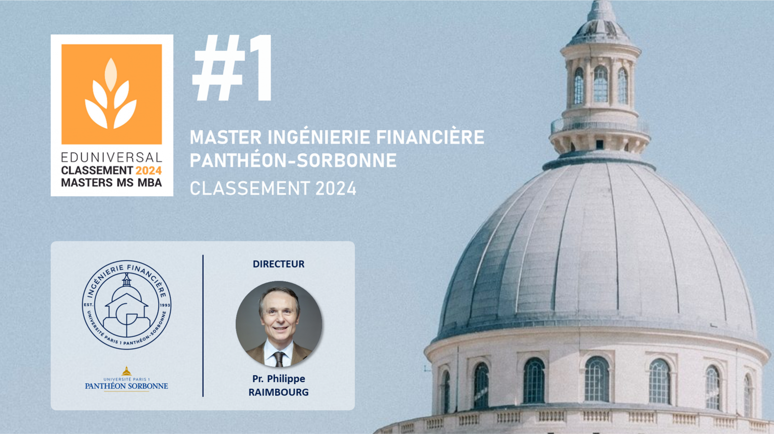 CLASSEMENT EDUNIVERSAL 2024 : #1 Master Ingénierie Financière et